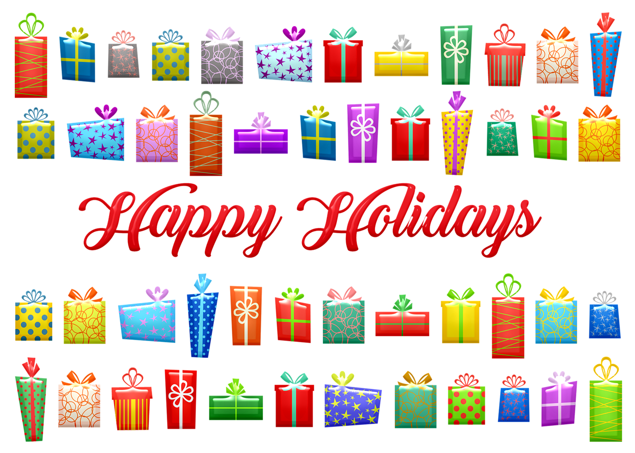 christmas gifts, happy holidays, present