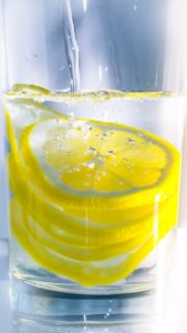water, drink, lemon