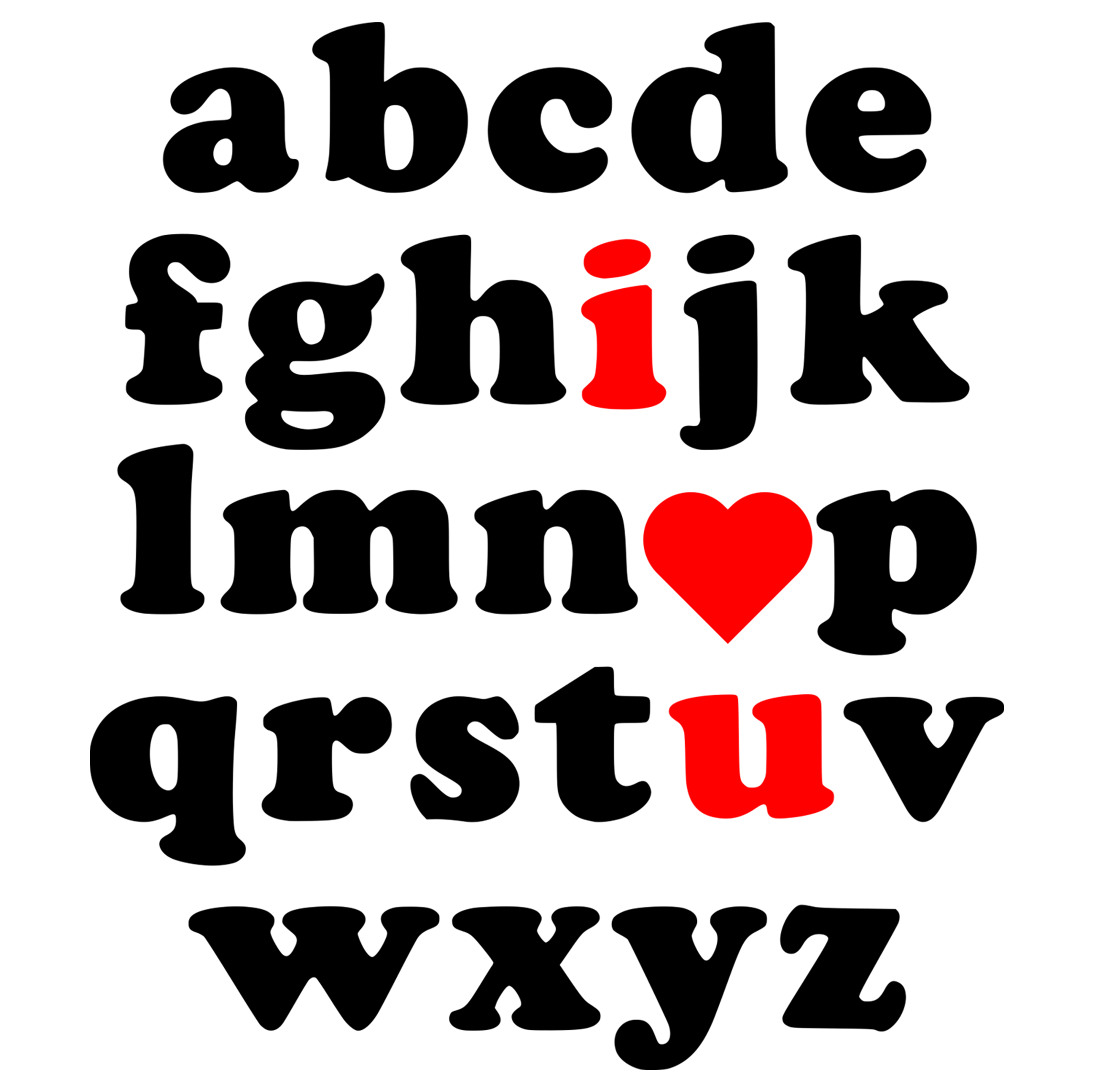 abc I love you valentines day printable