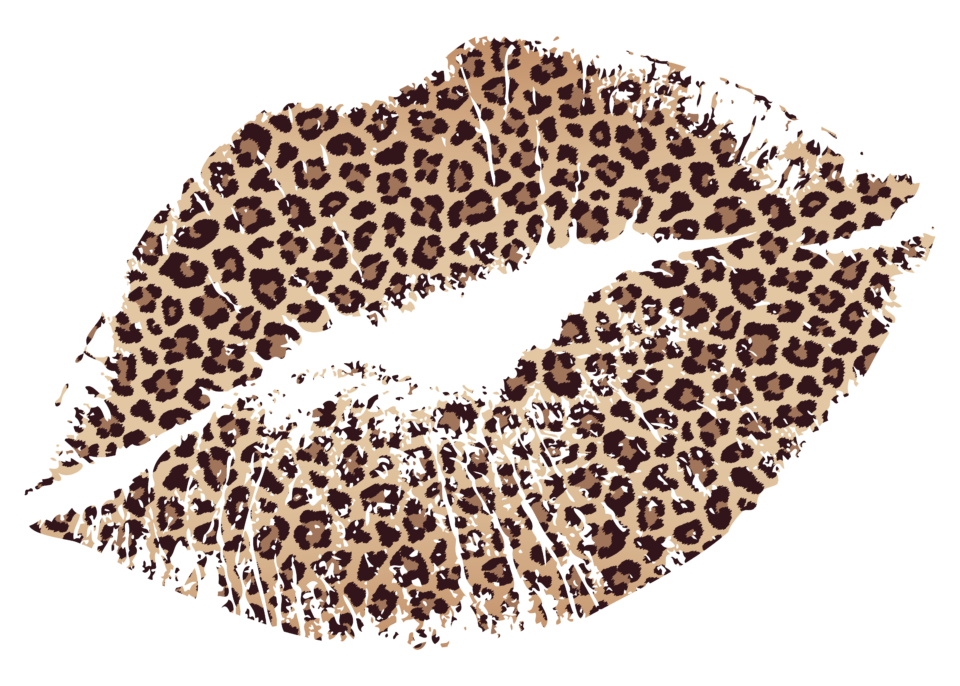 leopard lips printable art