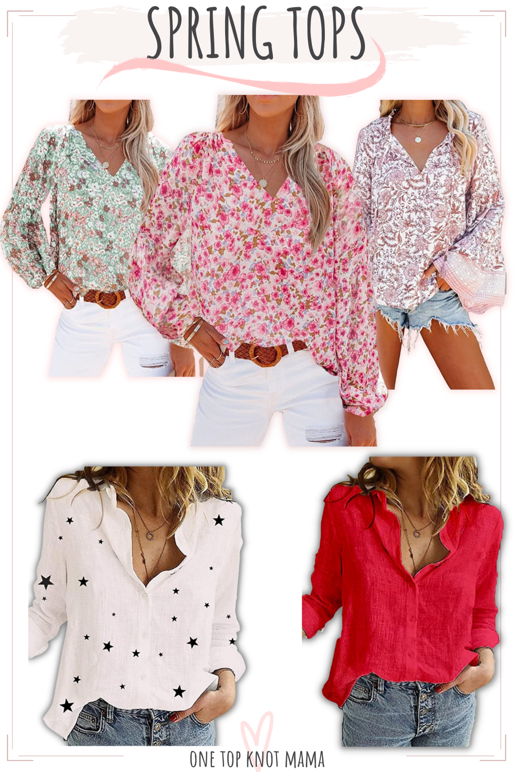 spring tops to shop for from Amazon