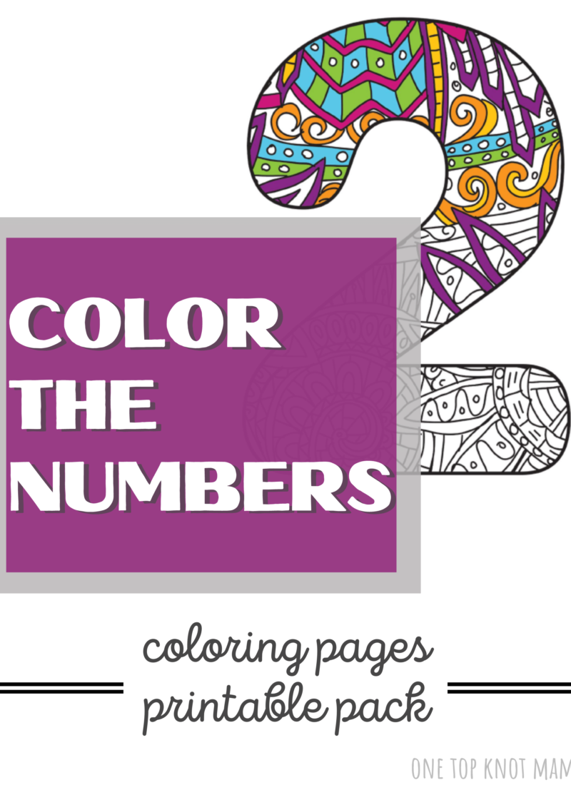 Free Coloring Pages Numbers 1-9
