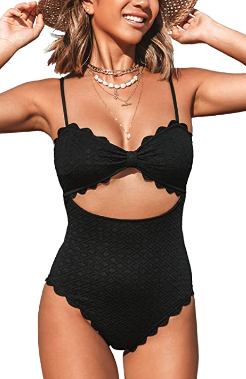 LILLUSORY Women One Piece Swimsuits Sexy One Shoulder Monokinis