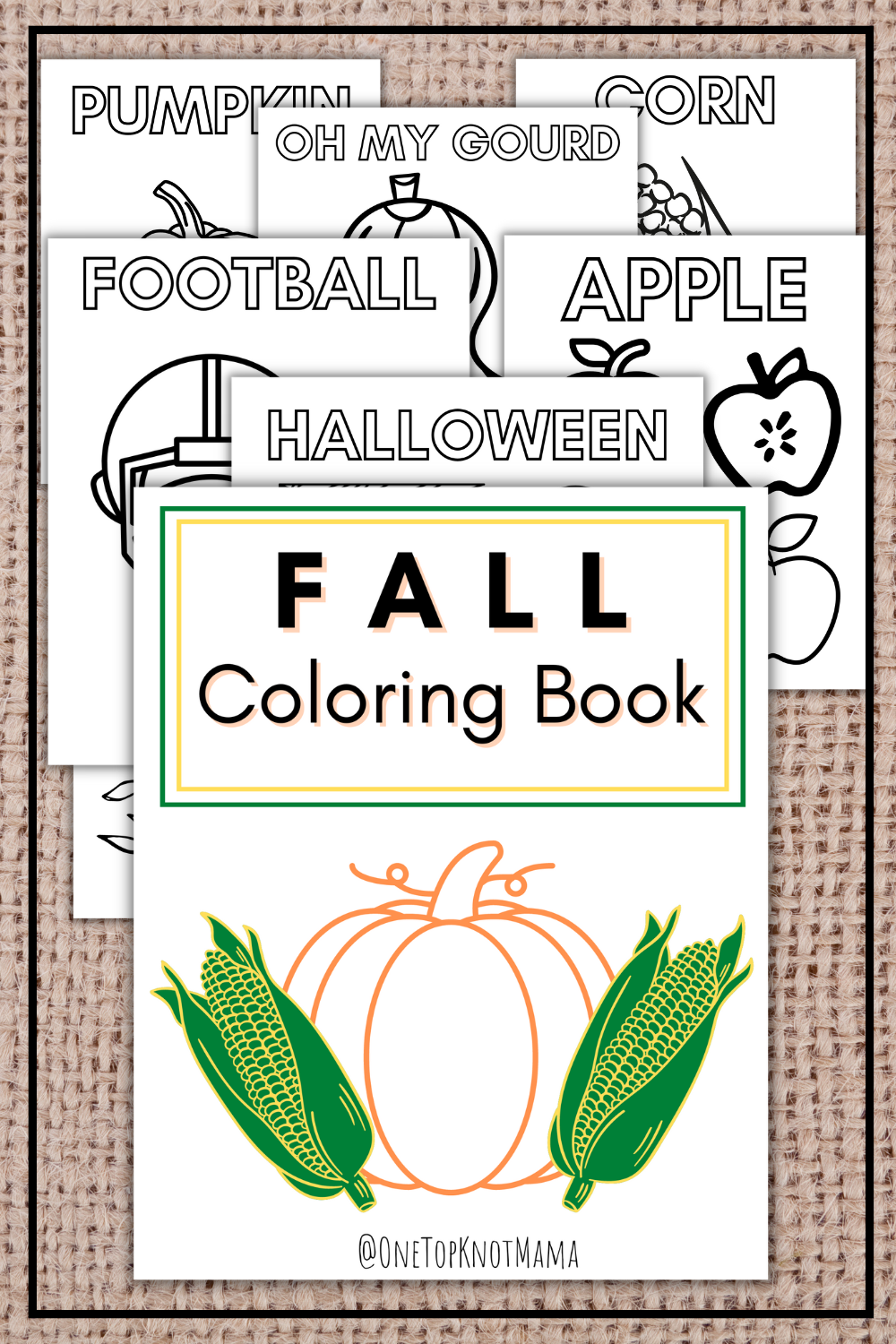 16 Page Coloring Book to Get You Excited for Fall ⋆ One Top Knot Mama