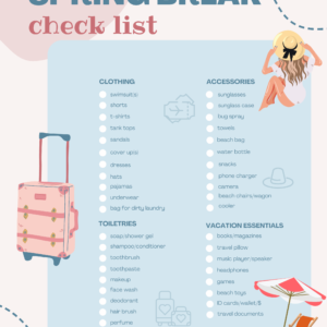 spring break packing checklist