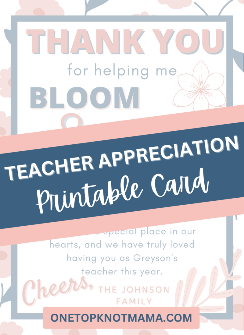 ‘Thank You for Helping Me Bloom’ Teacher Gift Free Printable