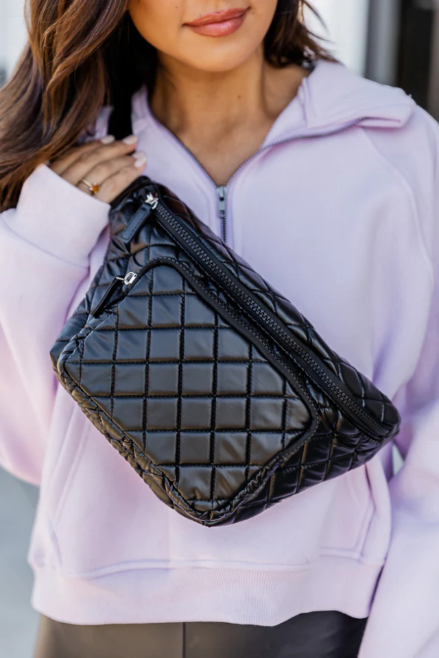TRAVELING GRACE BLACK SLING BAG