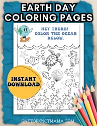 earth day coloring pages printable bundle