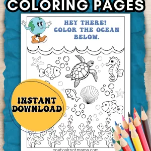 earth day coloring pages printable bundle