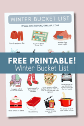 free printable winter bucket list