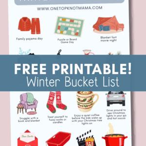 free printable winter bucket list