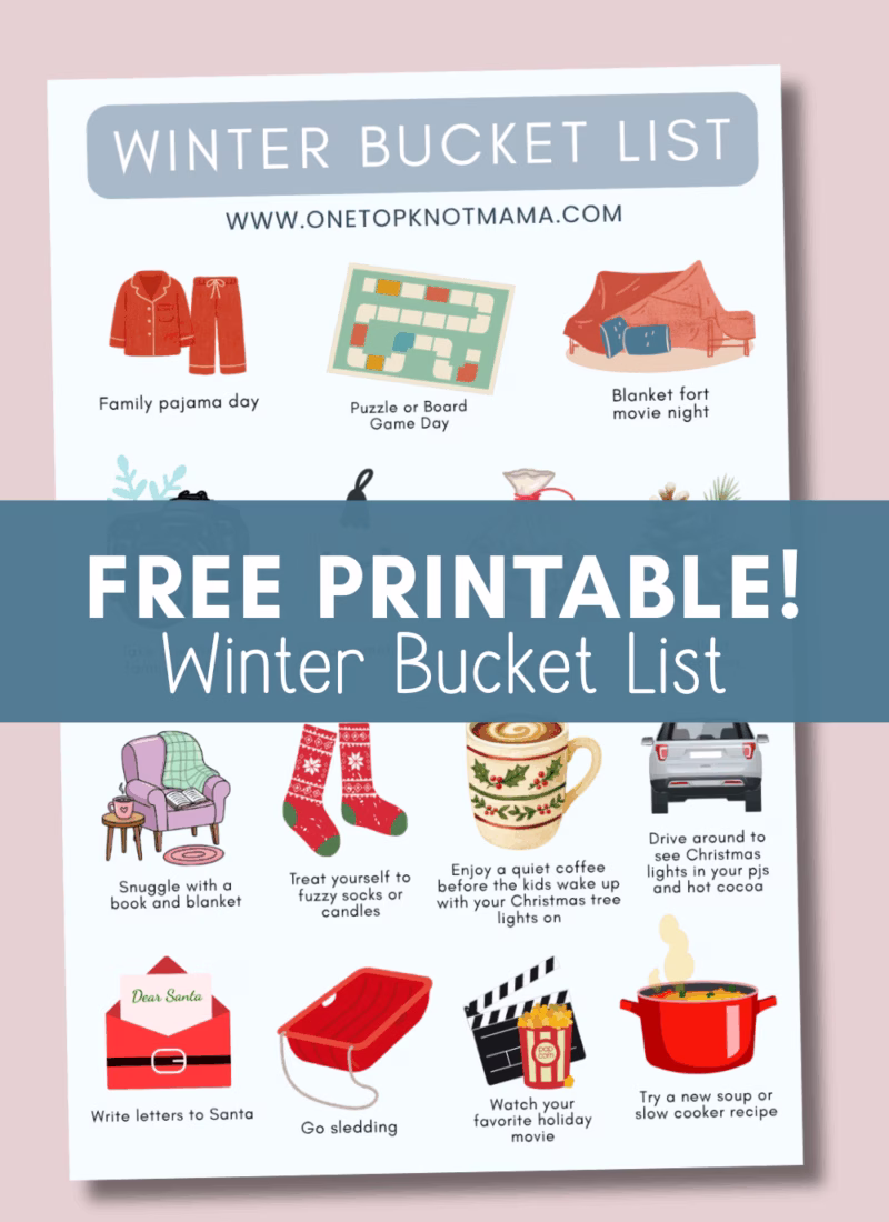 The Ultimate Winter Bucket List for Moms – (Free Printable!)