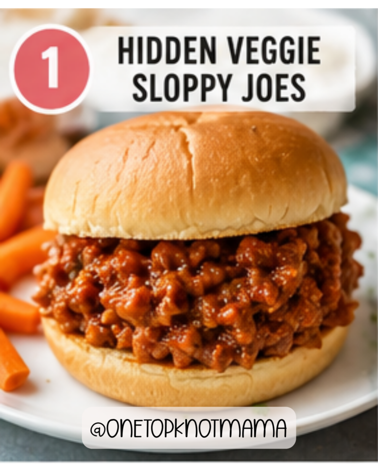 Kid-friendly hidden veggie sloppy joes made in the crockpot with ground beef, carrots, zucchini, and bell peppers on a hamburger bun.